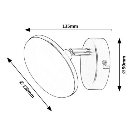 Rabalux - Светодиодный настенный светильник LED/4W/230V 3000K черный