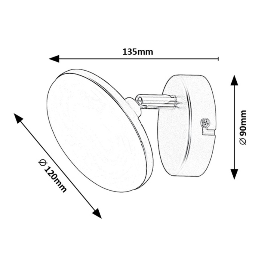 Rabalux - Светодиодный настенный светильник LED/4W/230V 3000K черный