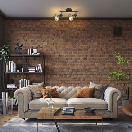 Rabalux - Точковий світильник 2xE27/40W/230V чорний