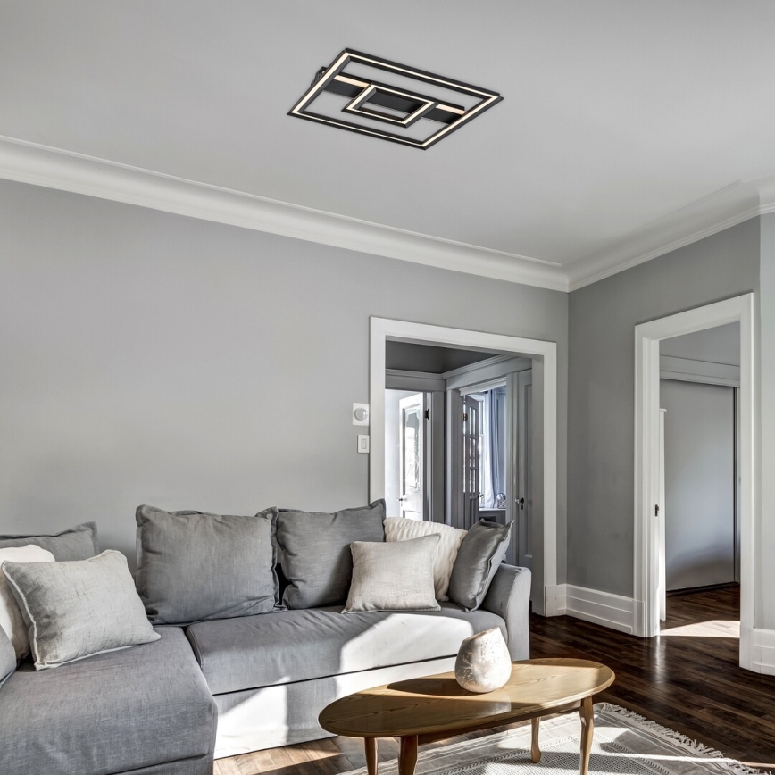 Rabalux - LED стельовий світильник LED/48W/230V 3000K чорний 48,5x48,5 см