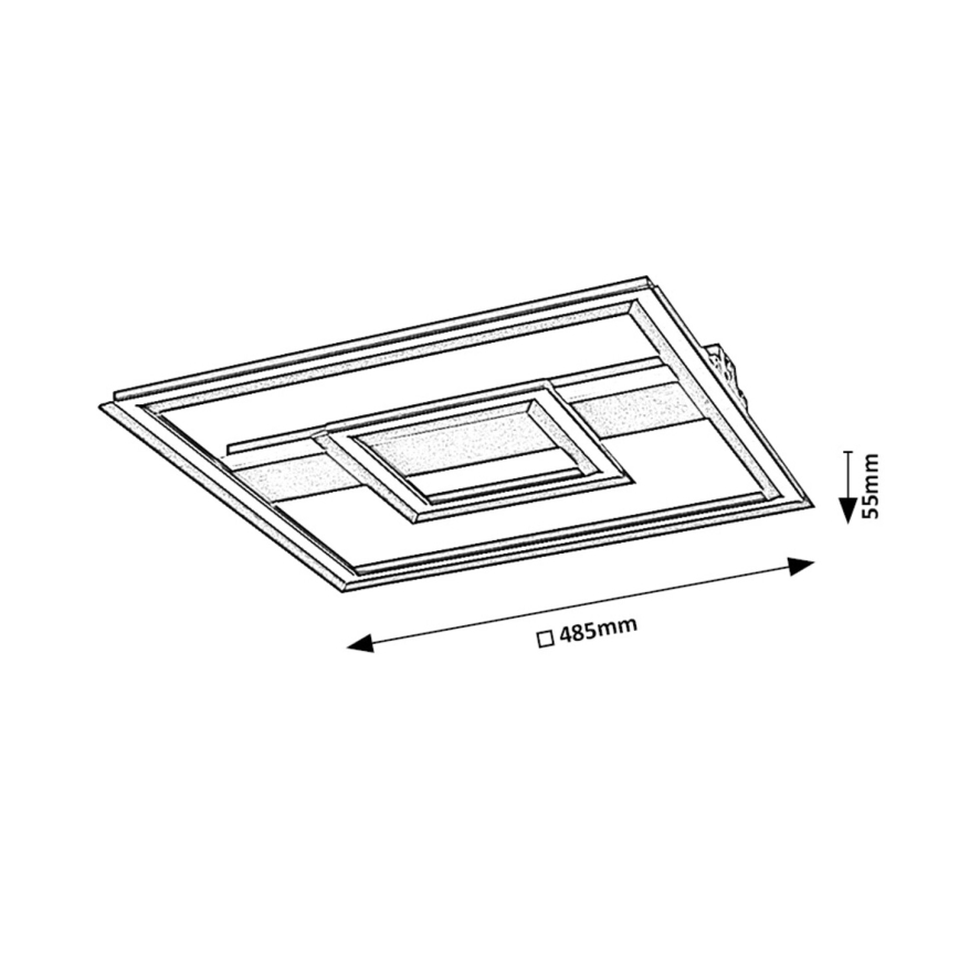 Rabalux - Стельовий LED світильник LED/48W/230V 3000K чорний