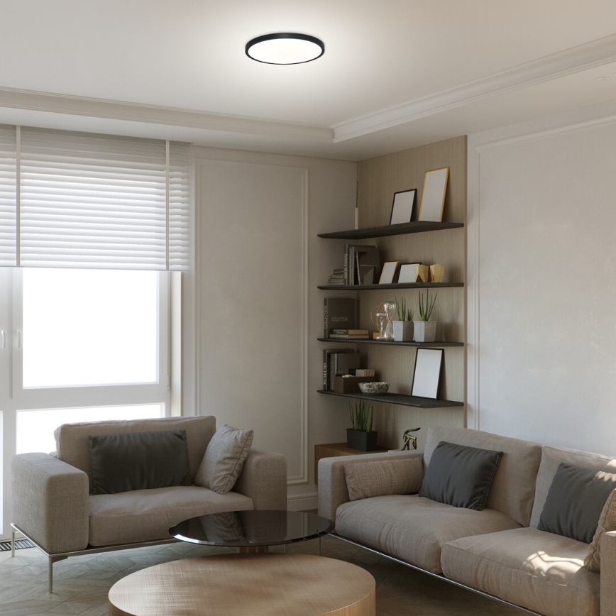 Rabalux - Стельовий LED світильник LED/24W/230V 4000K діаметр 30 см чорний