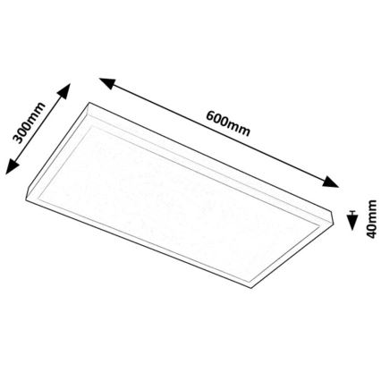 Rabalux - Светодиодная припотолочная панель LED/24W/230V 4000K 60x30 см