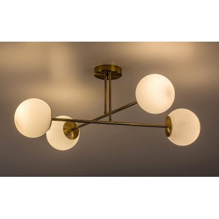 Rabalux - Люстра на штанзі 4xE27/35W/230V золотий