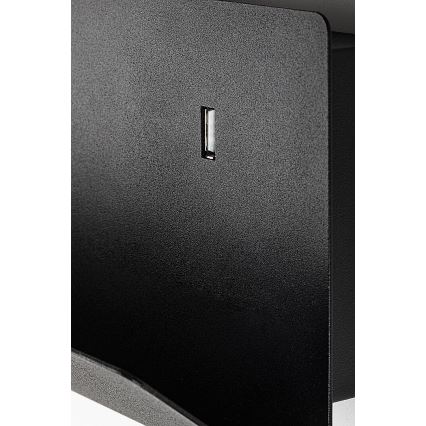 Rabalux - Настінна лампа з поличкою і USB-портом 1xGU10/25W/230V чорний