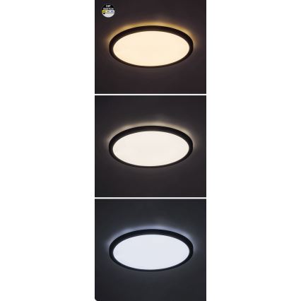 Rabalux - Стельовий LED світильник LED/36W/230V 3000/4000/6000K діаметр 40 см чорний