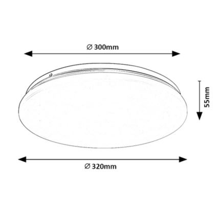 Rabalux - Светодиодный потолочный светильник LED/18W/230V 3000K 32 см
