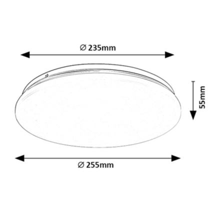 Rabalux - Светодиодный потолочный светильник LED/12W/230V 4000K 25 см