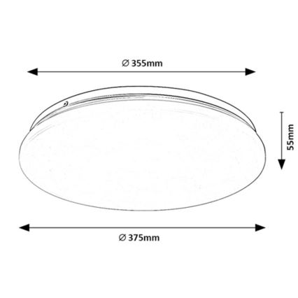 Rabalux - потолочный светильник LED, 24 Вт, 230 В, 4000 К, диаметр 37,5 см