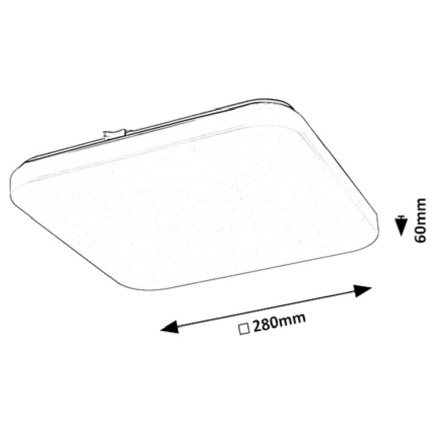 Rabalux - Стельовий LED світильник LED/12W/230V 3000K 28x28 см