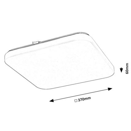 Rabalux - Стельовий LED світильник LED/24W/230V 3000K 37x37 см