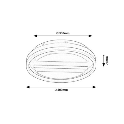Rabalux - Светодиодный потолочный светильник с регулированием яркости LED/55W/230V + дистанционное управление
