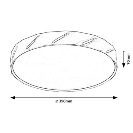 Rabalux - Светодиодный потолочный светильник LED/25W/230V 4000K диаметр 39 см черный