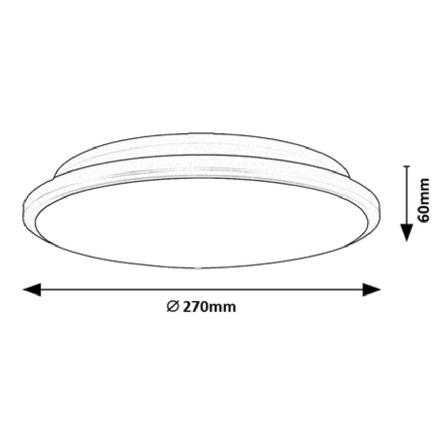 Rabalux - Светодиодный потолочный светильник LED/18W/230V 3000K черный 27 см