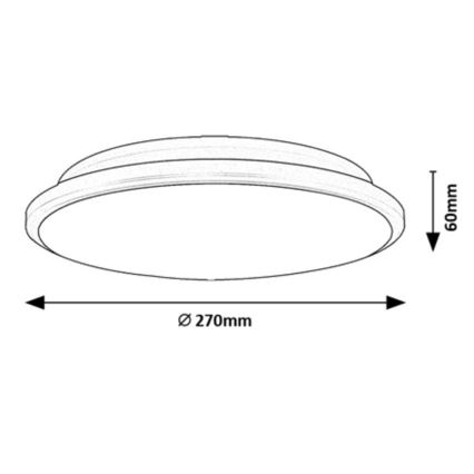 Rabalux - Светодиодный потолочный светильник LED/18W/230V 4000K серебристый 27 см