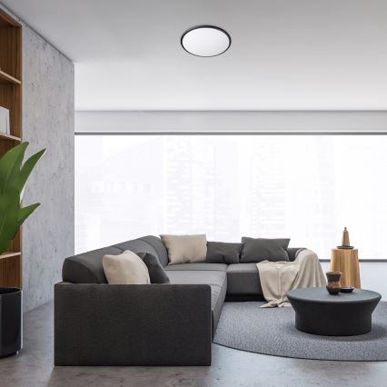 Rabalux - Светодиодный потолочный светильник LED/24W/230V 3000K черный 38 см