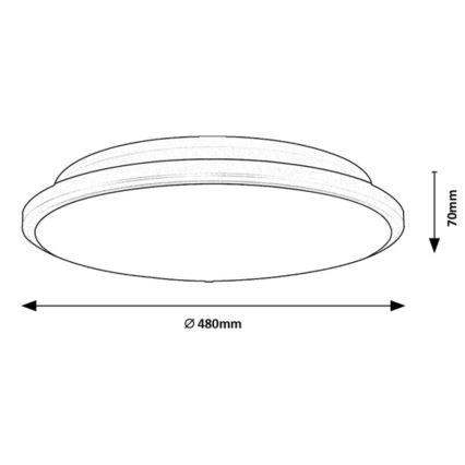 Rabalux - Светодиодный потолочный светильник LED/45W/230V 4000K серебристый 48 см