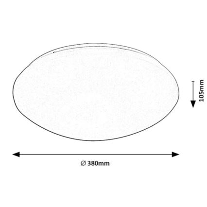 Rabalux - Світильник стельовий LED з сенсором LED/24W/230V IP44 4000K діам. 38 см
