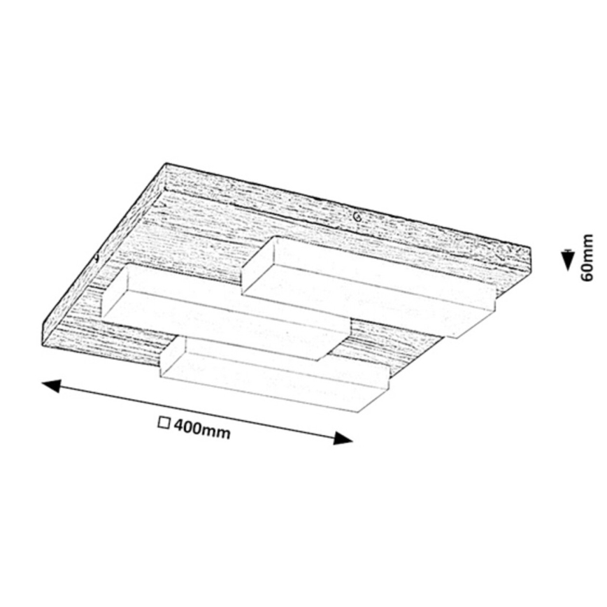 Rabalux - Стельовий LED світильник LED/30W/230V 3000K дуб