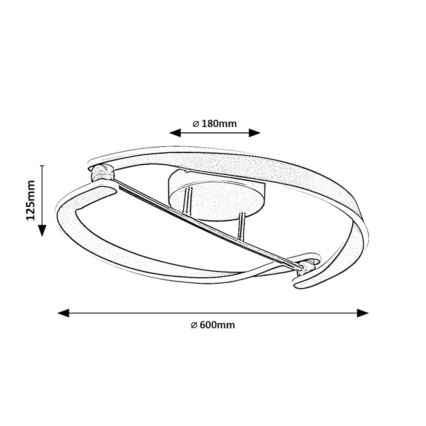 Rabalux - LED-стельовий світильник, 40 Вт, 230 В, 3000 К, діаметром 60 см