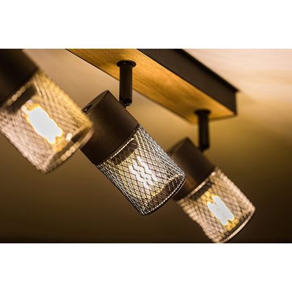 Rabalux - Точечный светильник 4xE14/40W/230V дуб