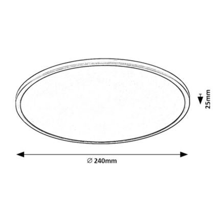 Rabalux - Светодиодный потолочный светильник с регулированием яркости LED/15W/230V 3000K 24 см