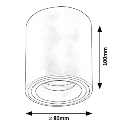 Rabalux - Точковий світильник 1xGU10/25W/230V круглий чорний