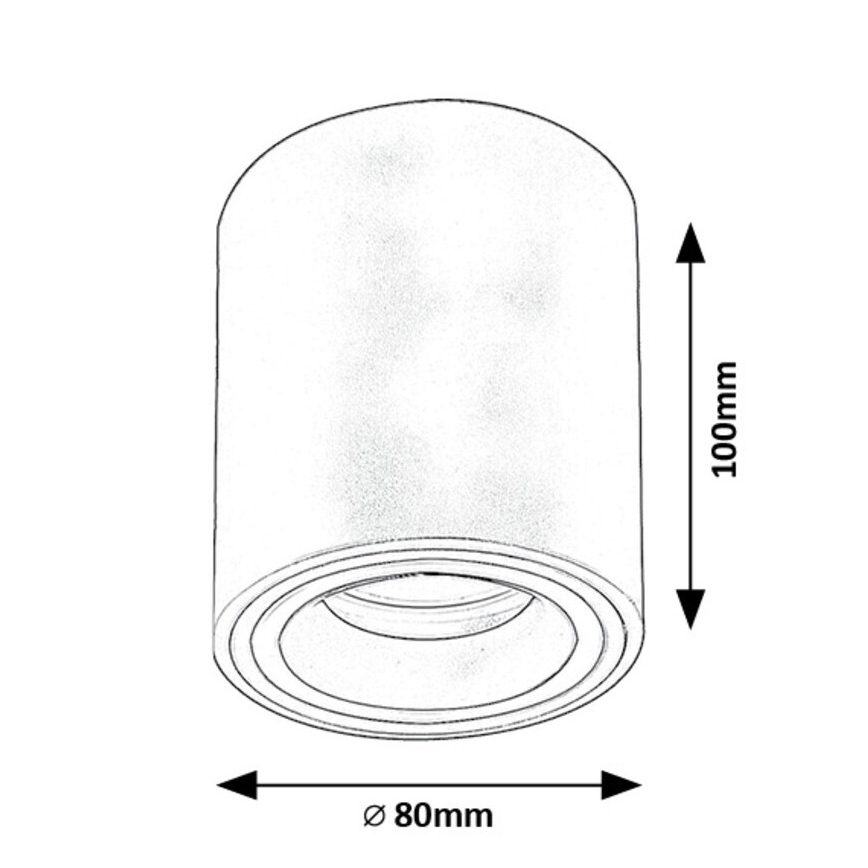 Rabalux - Точковий світильник 1xGU10/25W/230V круглий антрацит