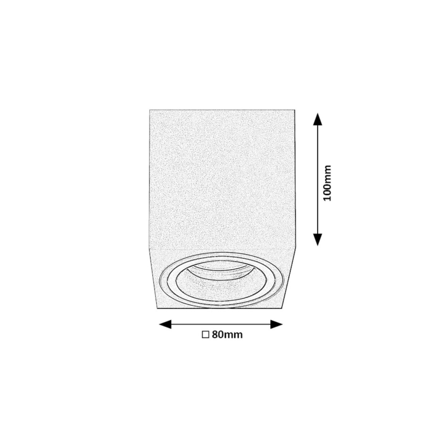 Rabalux - Точковий світильник 1xGU10/25W/230V квадратний чорний