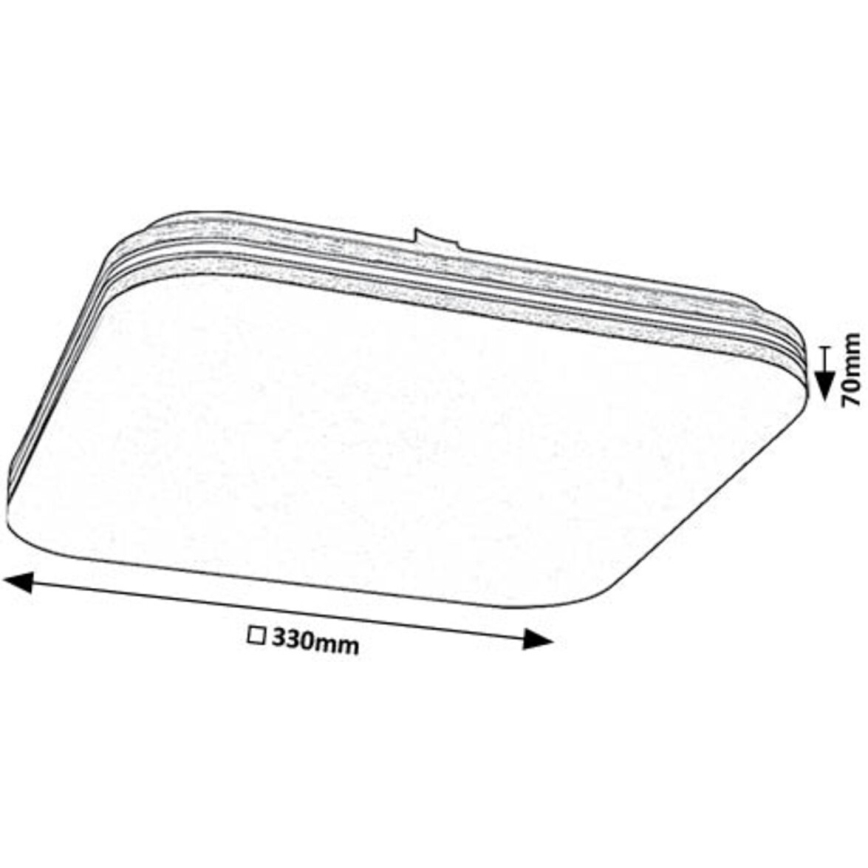 Rabalux - Стельовий LED світильник LED/18W/230V 4000K 33x33 см