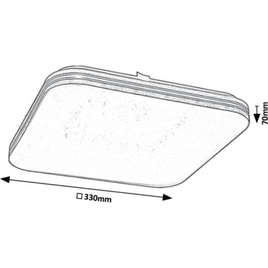 Rabalux - Стельовий LED світильник LED/18W/230V 3000K 33x33 см
