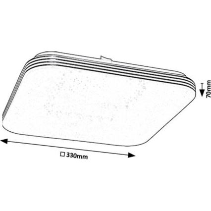 Rabalux - Стельовий LED світильник LED/18W/230V 4000K 33x33 см