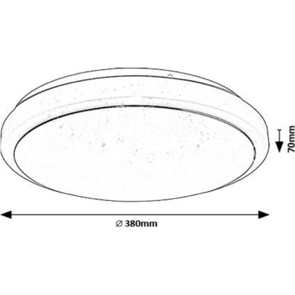 Rabalux - Стельовий LED світильник LED/24W/230V 3000K діаметр 38 см