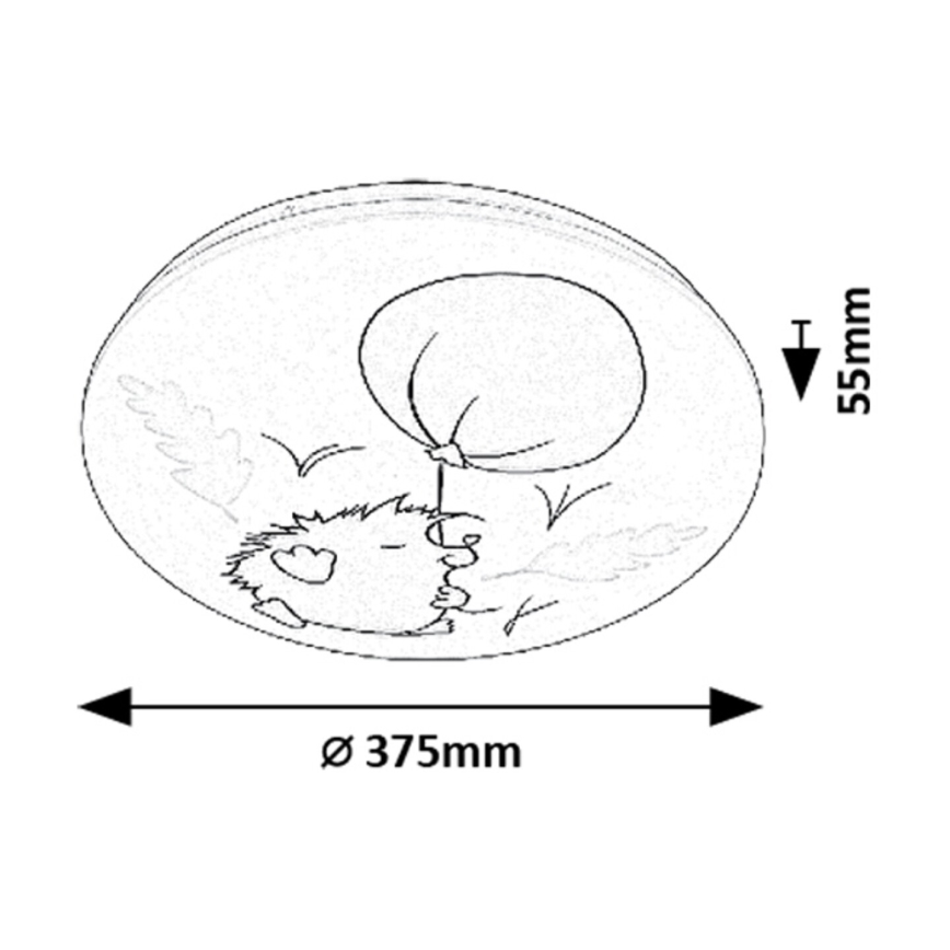 Rabalux - LED дитячий стельний світильник LED/24 Вт/230 В 3000 К діам. 37,5 см