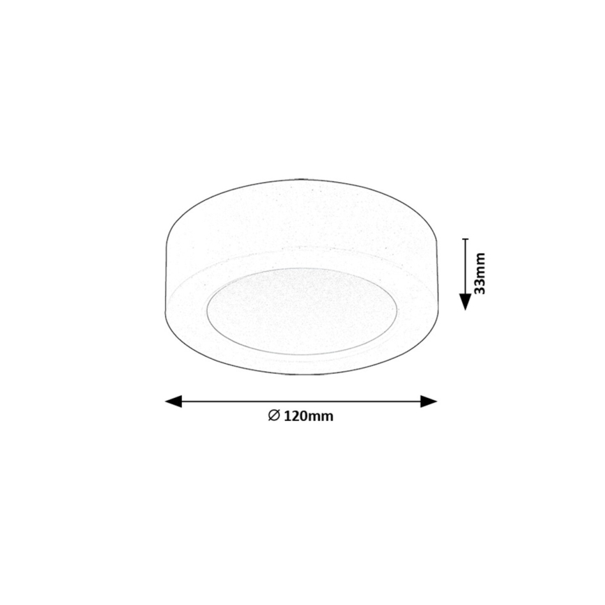 Rabalux - Стельовий LED світильник LED/7W/230V 4000K діаметр 12 см білий