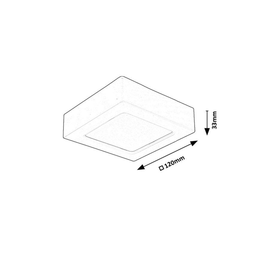 Rabalux - Стельовий LED світильник LED/7W/230V 4000K 12x12 см білий