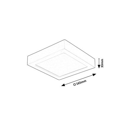 Rabalux - Стельовий LED світильник LED/15W/230V 4000K 16x16 см чорний