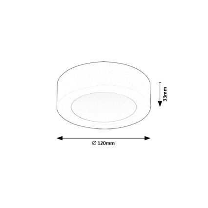 Rabalux - Светодиодный потолочный светильник LED/7W/230V 3000K диаметр 12 см черный