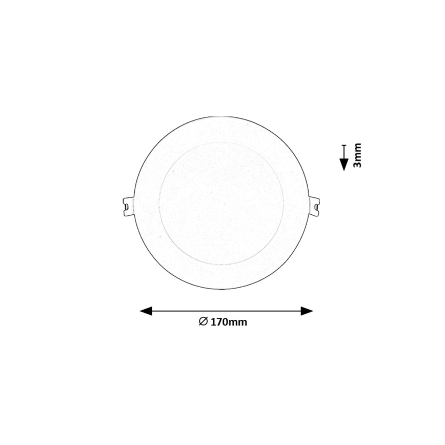 Rabalux - Светодиодный встроенный светильник LED/12W/230V 3000K диаметр 17 см белый