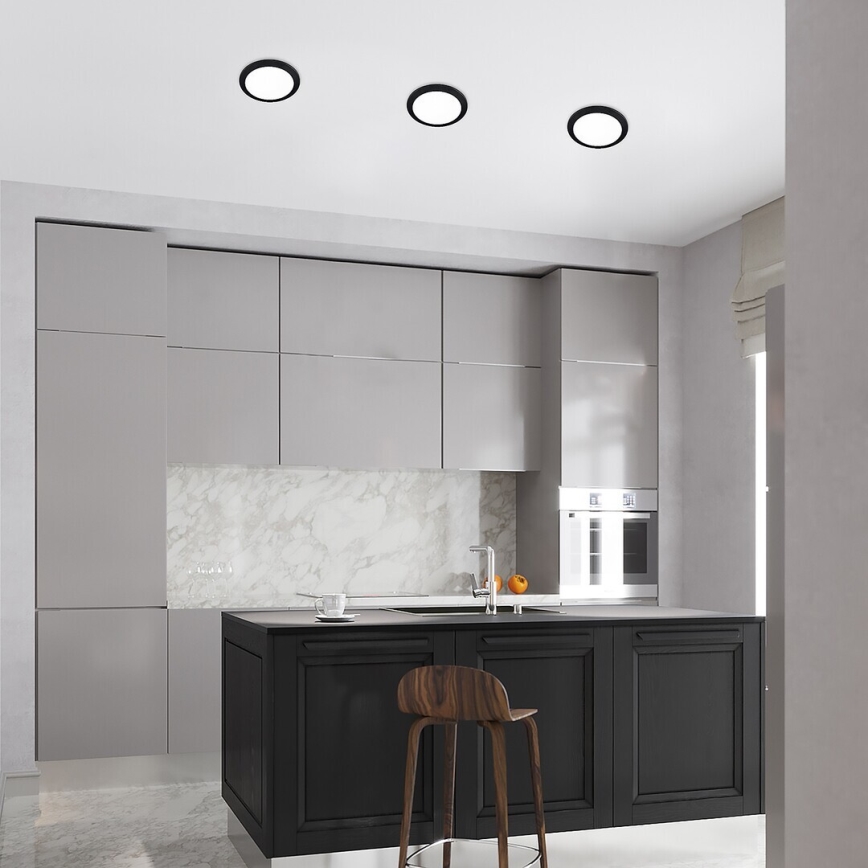 Rabalux - Світлодіодний вбудований світильник LED/3W/230V діаметр 9 см чорний