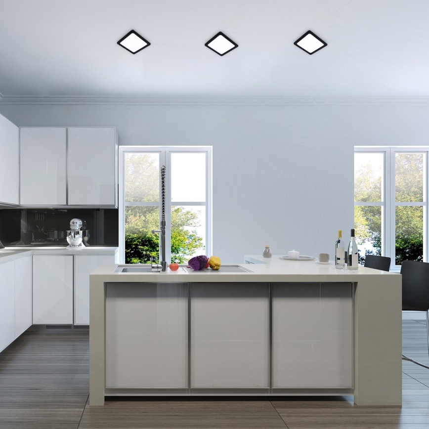 Rabalux - Светодиодный встроенный светильник LED/3W/230V 9x9 см черный