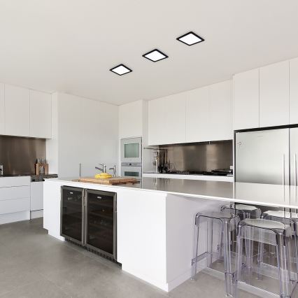 Rabalux - Світлодіодний вбудований світильник LED/12W/230V 17x17 см чорний