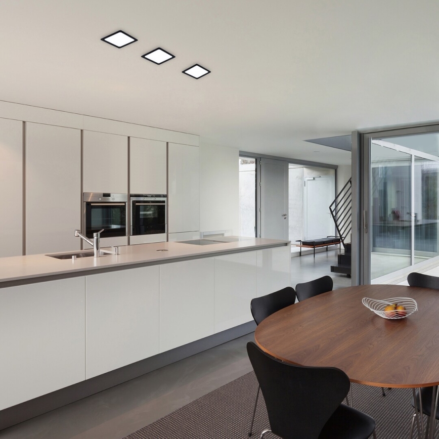 Rabalux - Світлодіодний вбудований світильник LED/18W/230V 22x22 см чорний