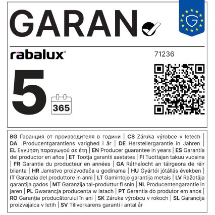 Rabalux - Светодиодный встроенный светильник LED/3W/230V 9x9 см белый