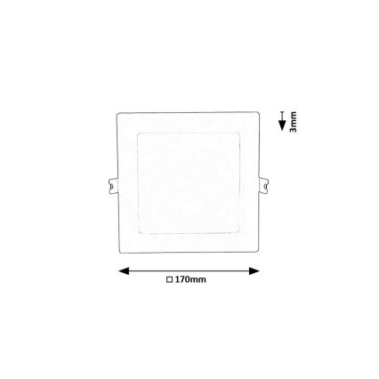 Rabalux - Светодиодный встроенный светильник LED/12W/230V 17x17 см белый