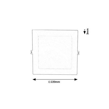 Rabalux - Светодиодный встроенный светильник LED/18W/230V 22x22 см белый