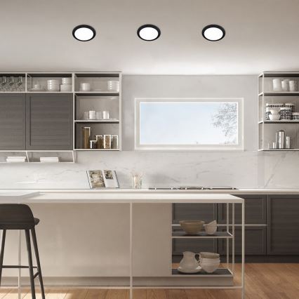 Rabalux - Світлодіодний вбудований світильник LED/6W/230V діаметр 12 см чорний