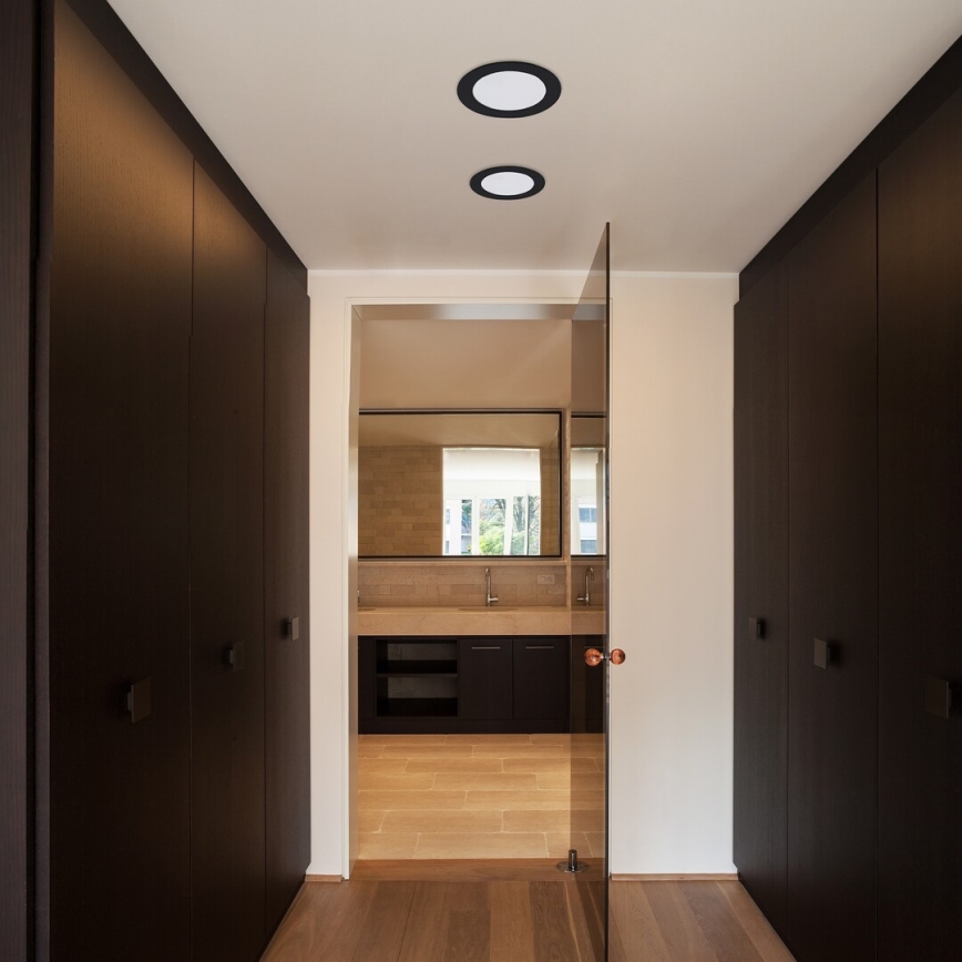 Rabalux - Світлодіодний вбудований світильник LED/18W/230V діаметр 22 см чорний