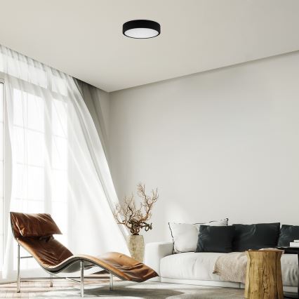 Rabalux - Стельовий LED світильник LED/22W/230V 3000/4000/6000K діаметр 21 см чорний
