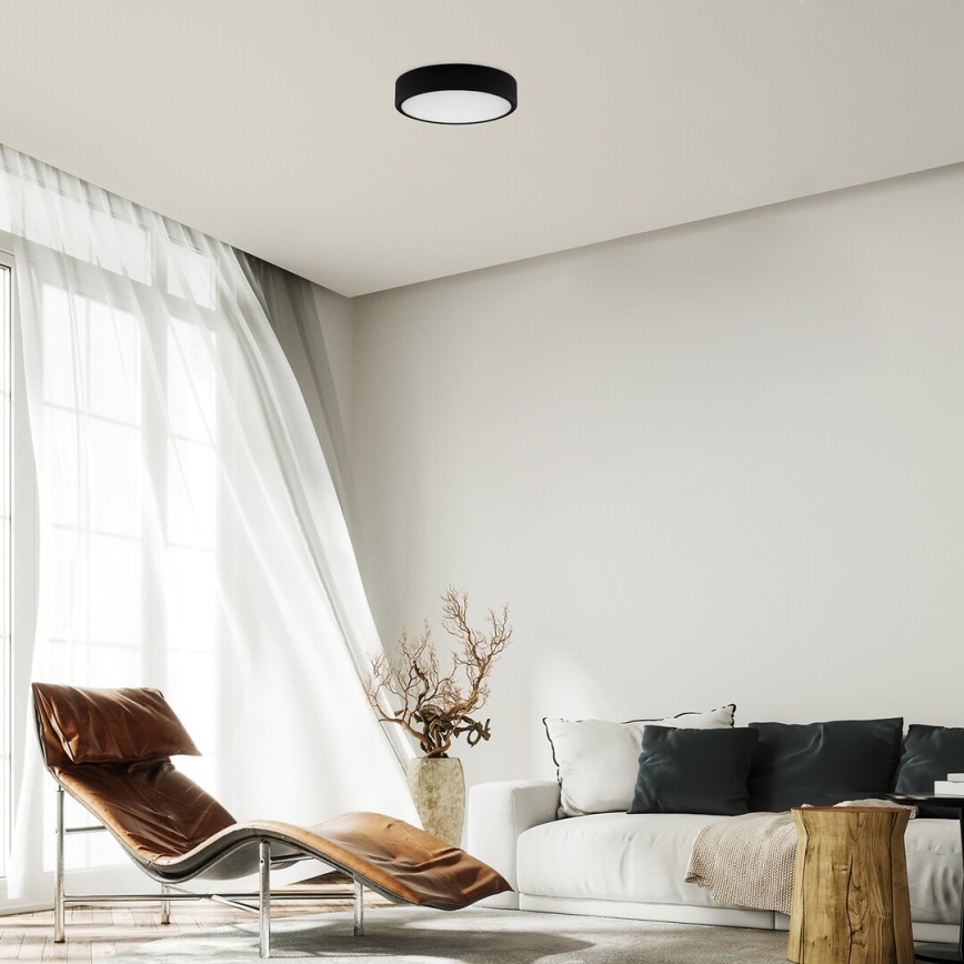 Rabalux - Стельовий LED світильник LED/22W/230V 3000/4000/6000K діаметр 21 см чорний